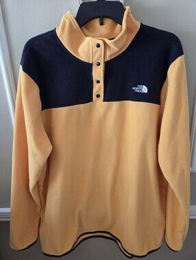 The North Face Two-Tone Fleece Pullover - Yellow & Black Womens Size XXL